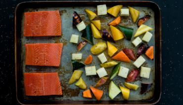 Image of Mustard Maple Salmon with Roasted Vegetables