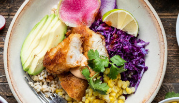 Image of Spicy Fish Taco Bowls with Cabbage Slaw