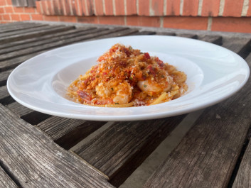 Image of Calabrian Shrimp Scampi with Bucatini